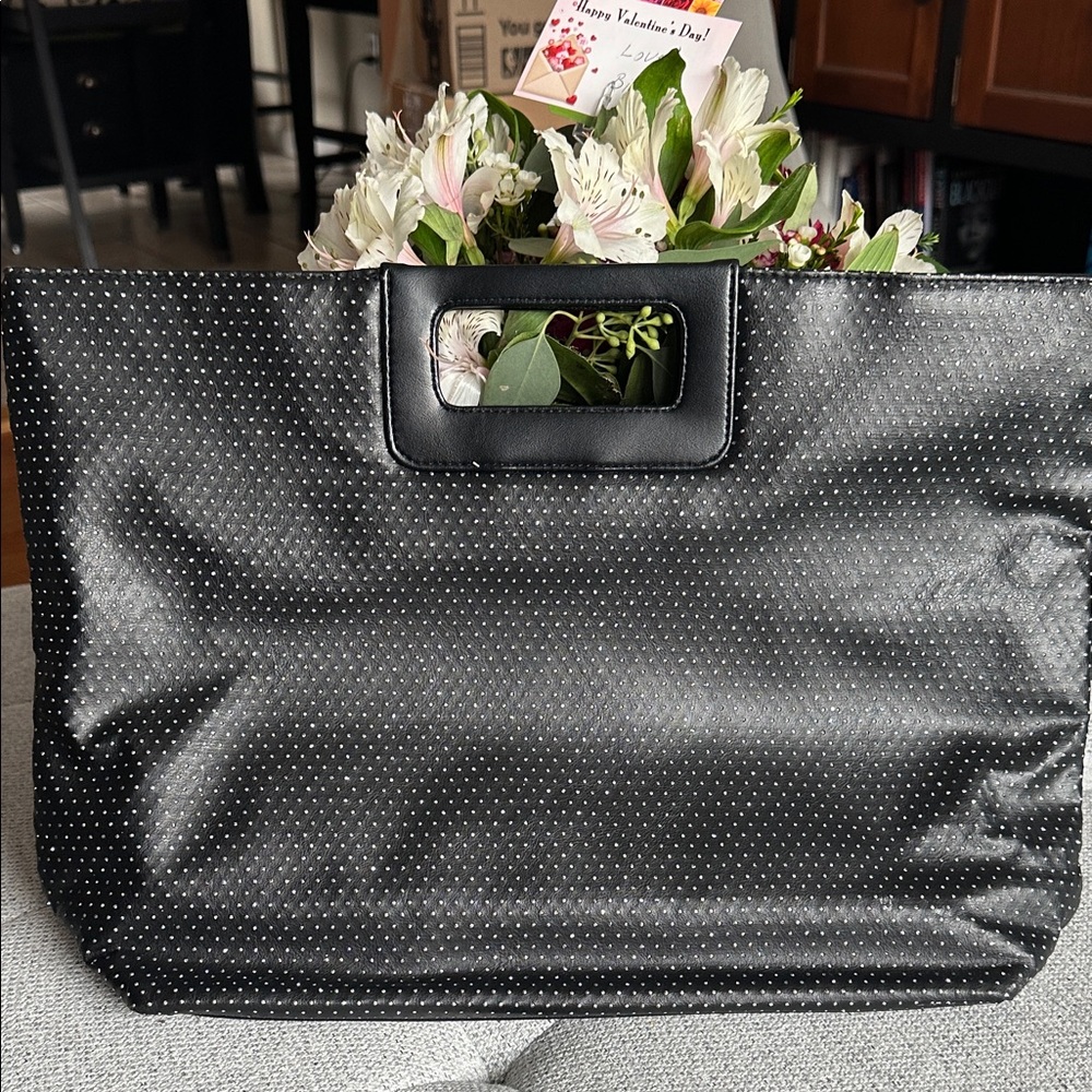 Victoria's Secret Black Tote with White Dots
